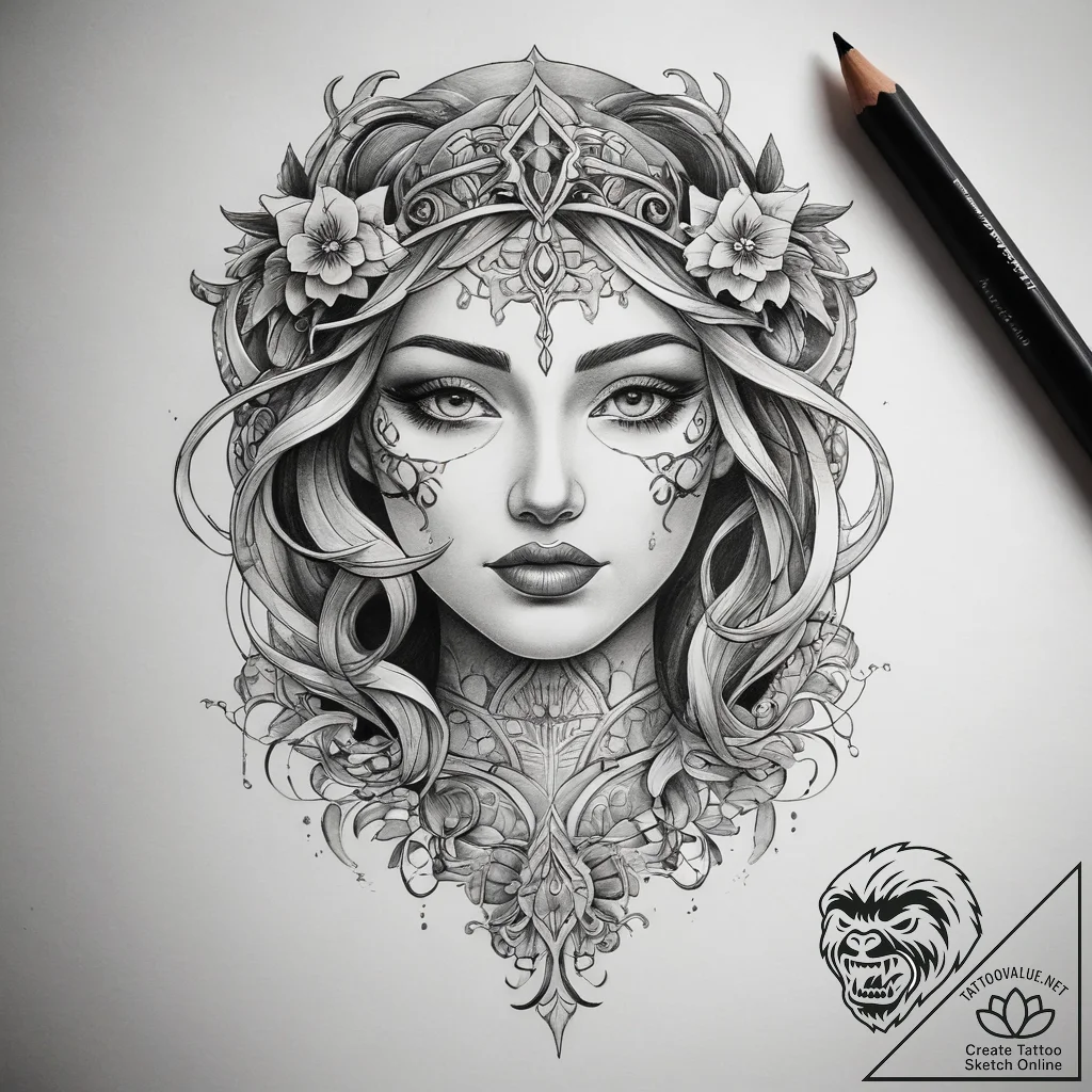 Tattoo sketch ceramic, concept art for tattoo... - tattoo sketch (№1759111578_0, 29.09.2025 02:06) — tattoovalue.net