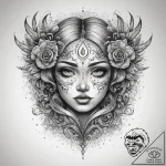 Tattoo sketch divine riddle, artistic tattoo… – tattoo sketch (№1759112157_0, 29.09.2025 02:15) — tattoovalue.net