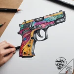 Tattoo sketch hunting a person with a gun, co… – tattoo sketch (№1759113133_0, 29.09.2025 02:32) — tattoovalue.net