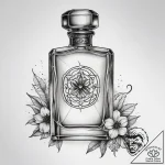 Tattoo sketch perfume bottle – tattoo sketch (№1759113328_0, 29.09.2025 02:35) — tattoovalue.net