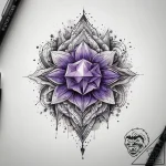 Tattoo sketch amethyst, ink illustration for… – tattoo sketch (№1759114499_0, 29.09.2025 02:54) — tattoovalue.net