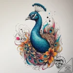 Tattoo sketch peacock tattoo, concept art for… – tattoo sketch (№1759116845_0, 29.09.2025 03:34) — tattoovalue.net
