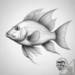 Tattoo sketch hogfish – tattoo sketch (№1759117040_0, 29.09.2025 03:37) — tattoovalue.net