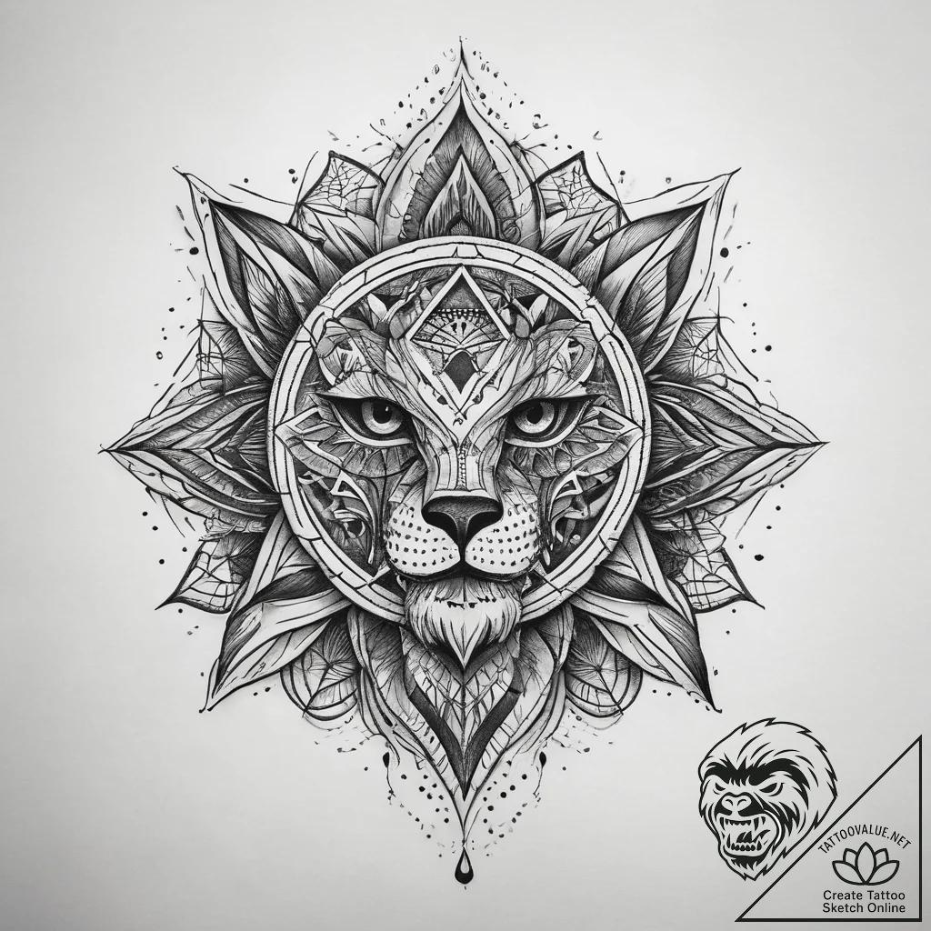 Tattoo sketch spirit, ink illustration for ta... - tattoo sketch (№1759117234_0, 29.09.2025 03:40) — tattoovalue.net