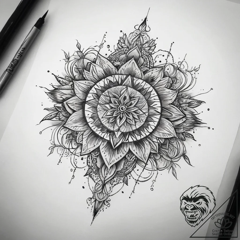 Tattoo sketch dark, tattoo sketch design, lin... - tattoo sketch (№1759117626_0, 29.09.2025 03:47) — tattoovalue.net