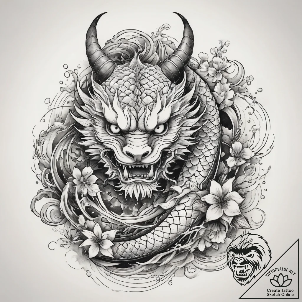 Tattoo sketch a symbolic event, tattoo drawin... - tattoo sketch (№1759118990_0, 29.09.2025 04:09) — tattoovalue.net