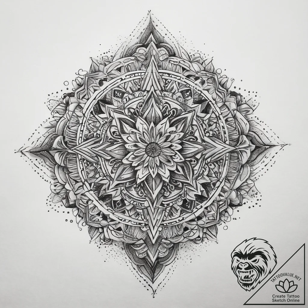 Tattoo sketch divine joy, ink illustration fo... - tattoo sketch (№1759119780_0, 29.09.2025 04:23) — tattoovalue.net