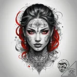 Tattoo sketch mystical character, ink illustr… – tattoo sketch (№1759119976_0, 29.09.2025 04:26) — tattoovalue.net