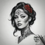 Tattoo sketch cosmic person, artistic tattoo… – tattoo sketch (№1759121151_0, 29.09.2025 04:45) — tattoovalue.net