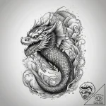 Tattoo sketch black dragonfish, tattoo sketch… – tattoo sketch (№1759121543_0, 29.09.2025 04:52) — tattoovalue.net