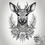 Tattoo sketch graceful fawn tattoo, concept a… – tattoo sketch (№1759122328_0, 29.09.2025 05:05) — tattoovalue.net