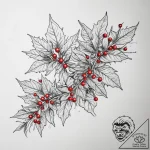 Tattoo sketch mistletoe, tattoo flash sheet d… – tattoo sketch (№1759122720_0, 29.09.2025 05:12) — tattoovalue.net