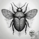 Tattoo sketch dermestid beetle, ink illustrat… – tattoo sketch (№1759123122_0, 29.09.2025 05:18) — tattoovalue.net