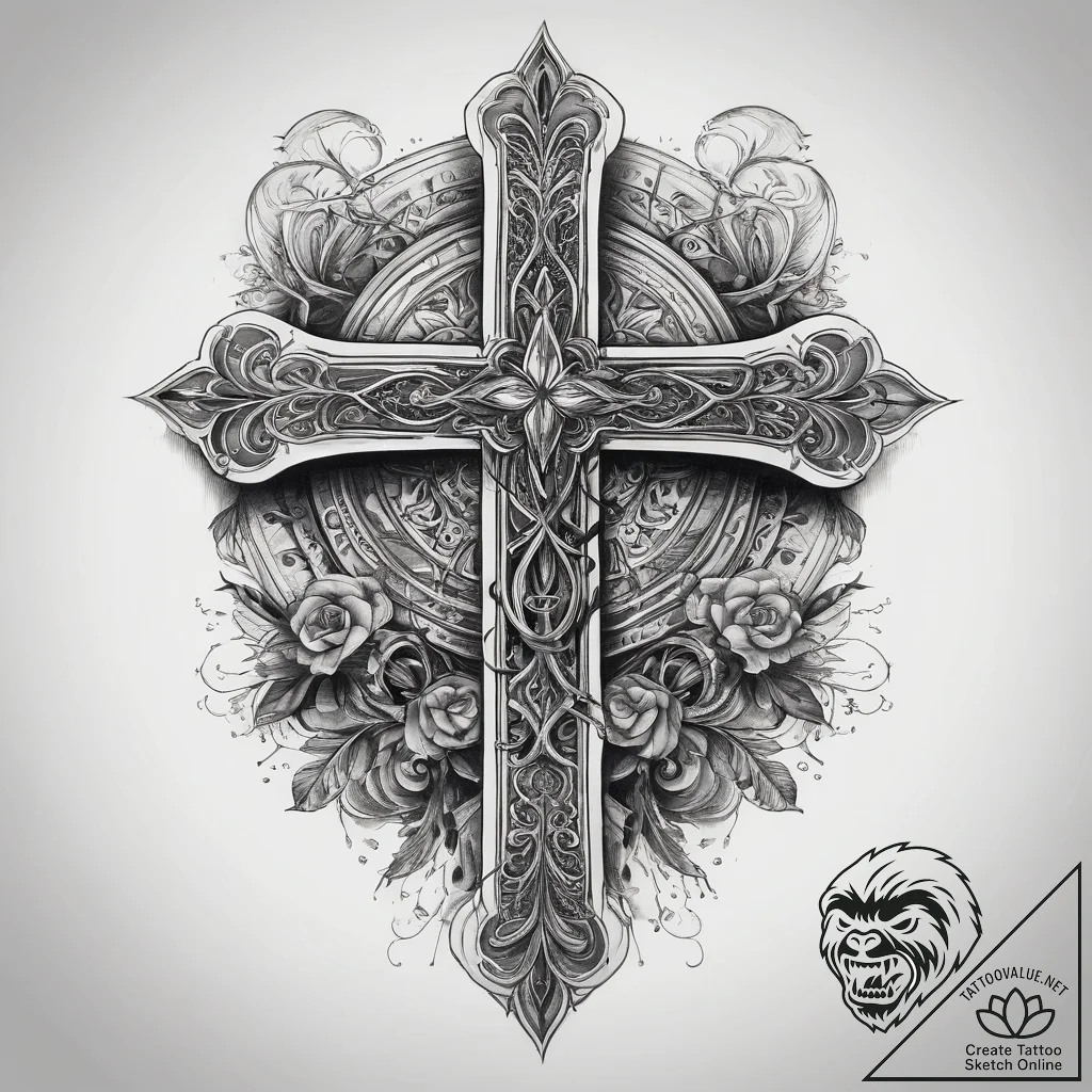 Tattoo sketch blessed fable, artistic tattoo... - tattoo sketch (№1759123910_0, 29.09.2025 05:31) — tattoovalue.net