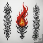 Tattoo sketch flame, tattoo flash sheet desig… – tattoo sketch (№1759124298_0, 29.09.2025 05:38) — tattoovalue.net