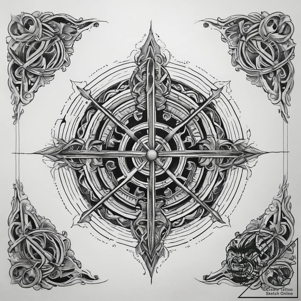 Tattoo sketch labyrinth, tattoo flash sheet d... - tattoo sketch (№1759127230_0, 29.09.2025 06:27) — tattoovalue.net