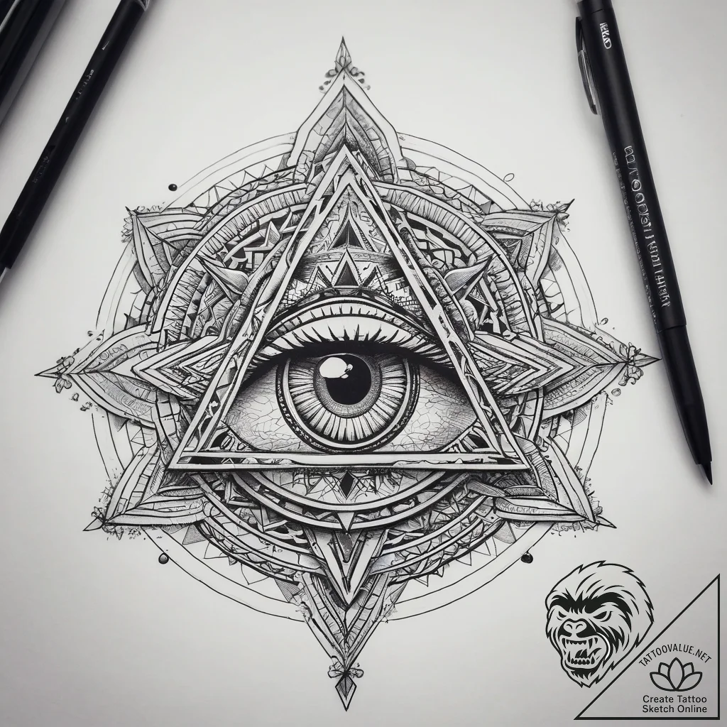 Tattoo sketch cyclops club, tattoo flash shee... - tattoo sketch (№1759128210_0, 29.09.2025 06:43) — tattoovalue.net