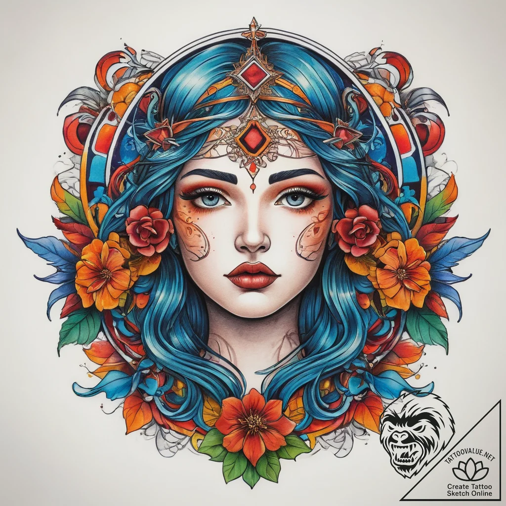 Tattoo sketch holy beginning, tattoo flash sh... - tattoo sketch (№1759129188_0, 29.09.2025 06:59) — tattoovalue.net