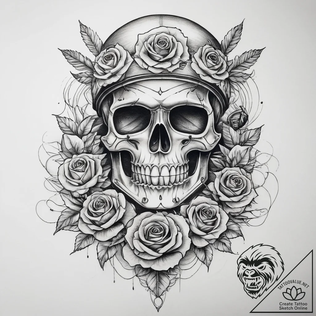 Tattoo sketch soldier with a thread, tattoo d... - tattoo sketch (№1759129582_0, 29.09.2025 07:06) — tattoovalue.net