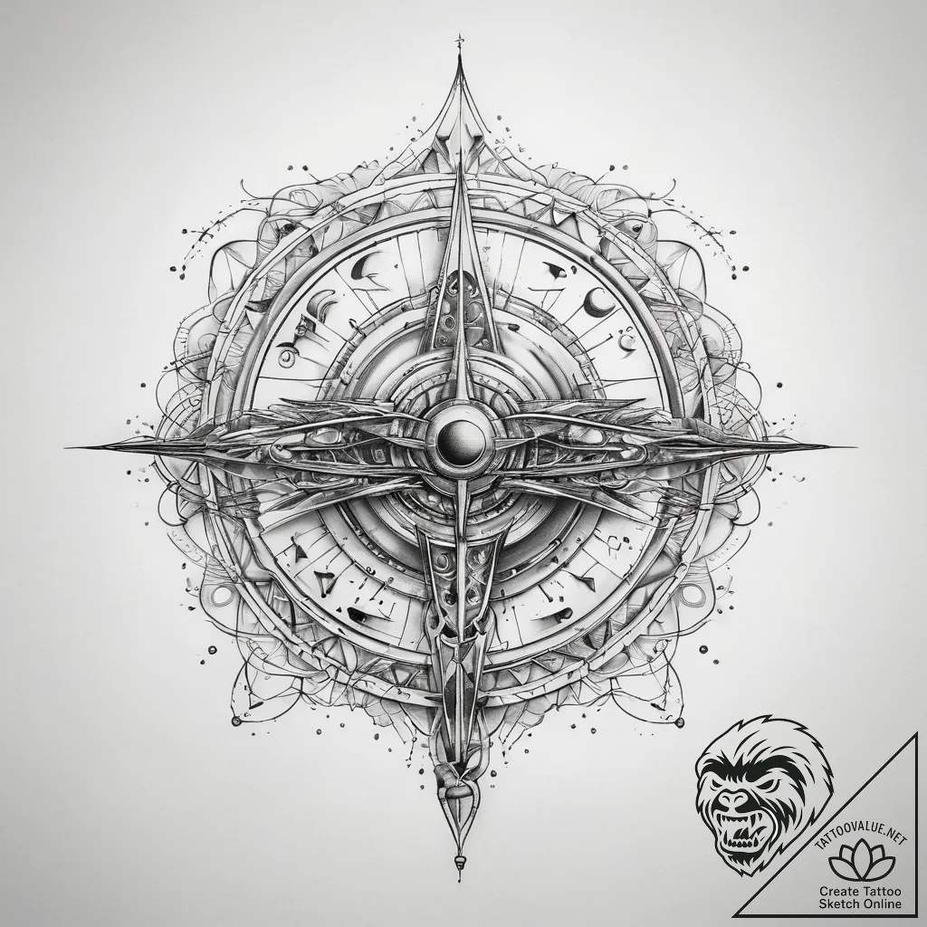 Tattoo sketch cosmic plane, concept art for t... - tattoo sketch (№1759130560_0, 29.09.2025 07:22) — tattoovalue.net