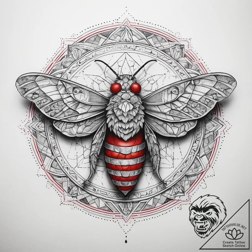 Tattoo sketch codling moth, tattoo sketch des... - tattoo sketch (№1759130754_0, 29.09.2025 07:25) — tattoovalue.net