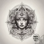 Tattoo sketch cosmic existence, tattoo sketch… – tattoo sketch (№1759130948_0, 29.09.2025 07:29) — tattoovalue.net