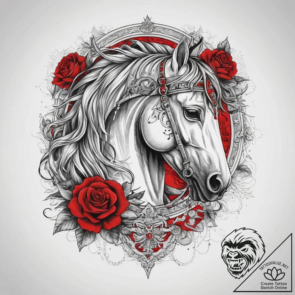 Tattoo sketch genghis khan on a horse, tattoo... - tattoo sketch (№1759133079_0, 29.09.2025 08:04) — tattoovalue.net