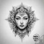 Tattoo sketch shamanic journey – tattoo sketch (№1759134453_0, 29.09.2025 08:27) — tattoovalue.net