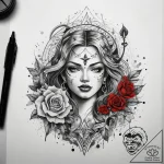 Tattoo sketch blessed start, artistic tattoo… – tattoo sketch (№1759134651_0, 29.09.2025 08:30) — tattoovalue.net