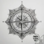 Tattoo sketch compass with a star, tattoo dra… – tattoo sketch (№1759134847_0, 29.09.2025 08:34) — tattoovalue.net