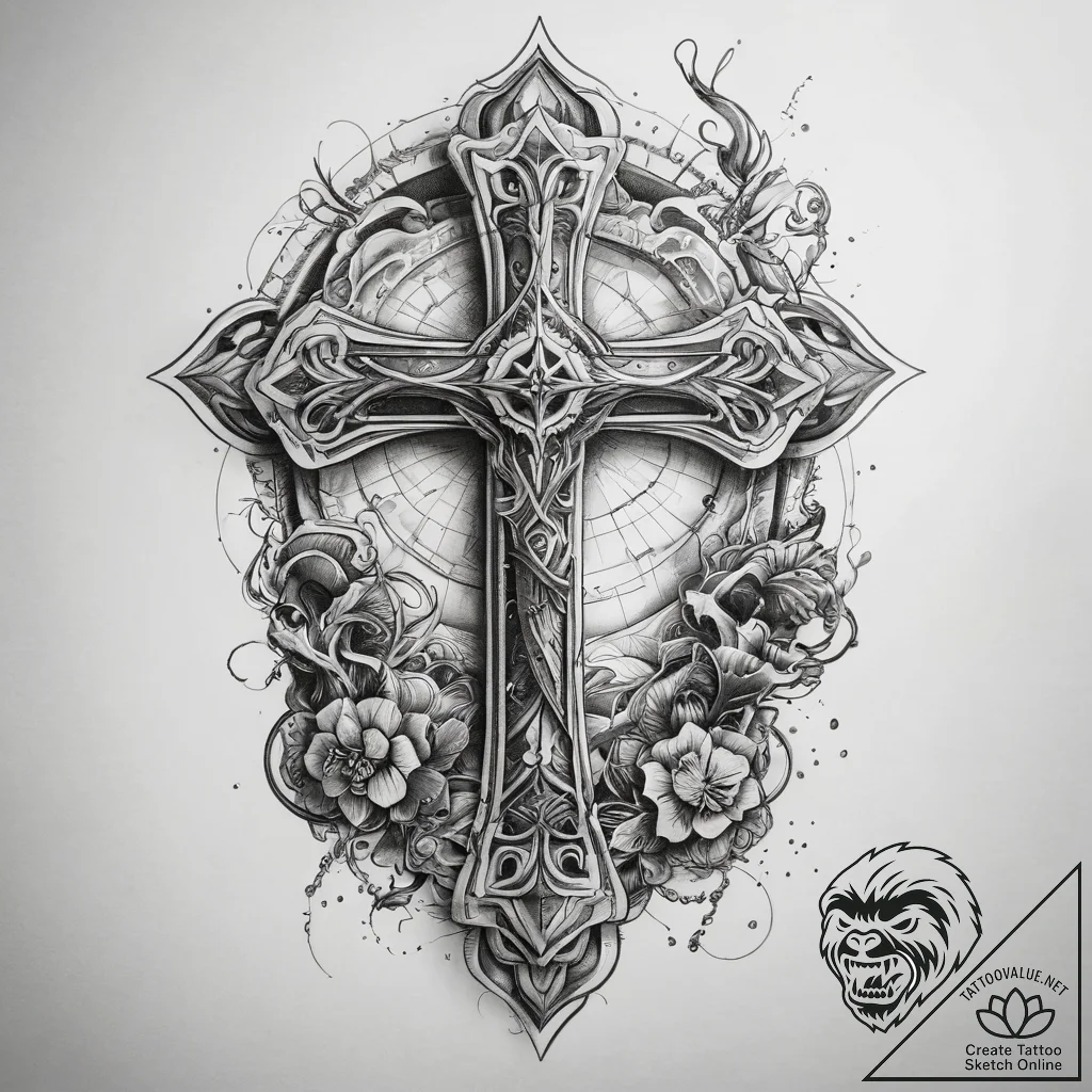 Tattoo sketch ocean, tattoo line art, on a cl... - tattoo sketch (№1759135043_0, 29.09.2025 08:37) — tattoovalue.net