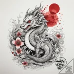 Tattoo sketch heartbeat with a moon, tattoo s… – tattoo sketch (№1759135842_0, 29.09.2025 08:50) — tattoovalue.net