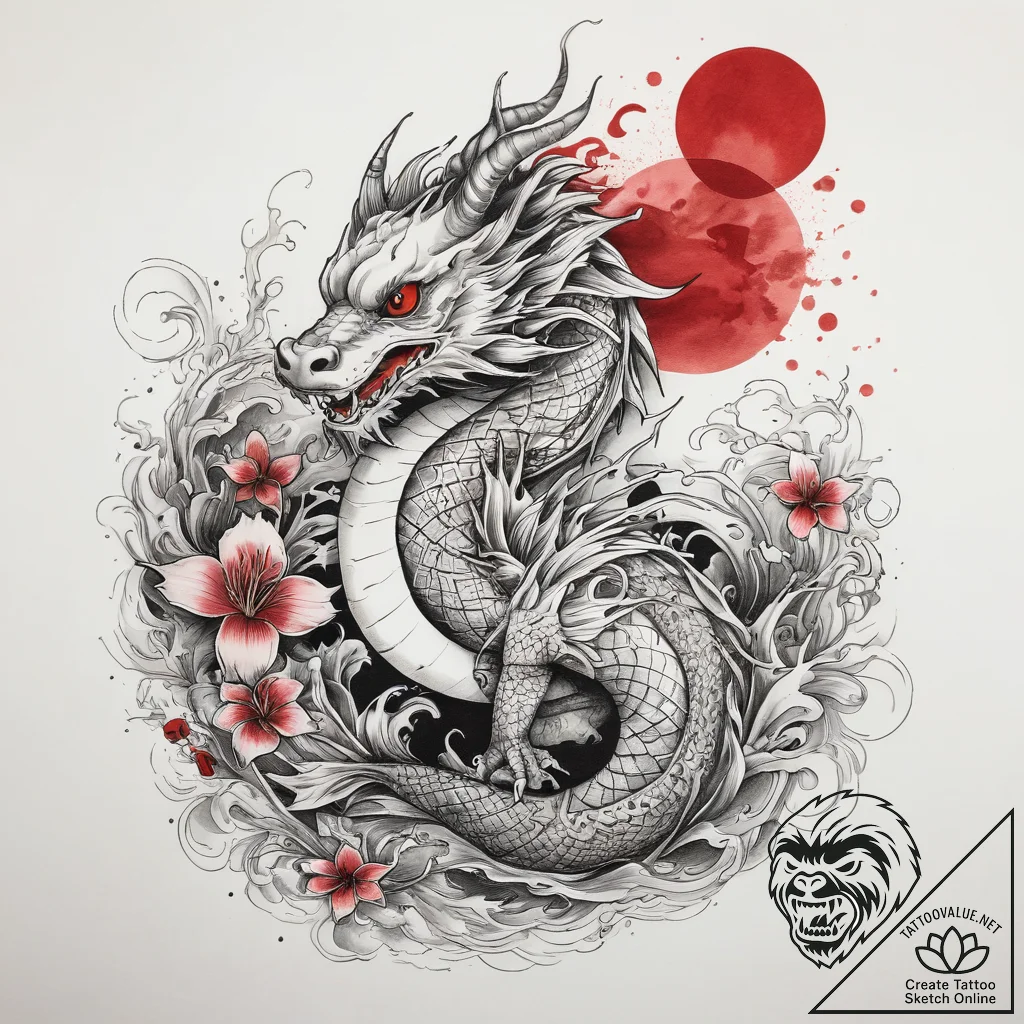 Tattoo sketch heartbeat with a moon, tattoo s... - tattoo sketch (№1759135842_0, 29.09.2025 08:50) — tattoovalue.net