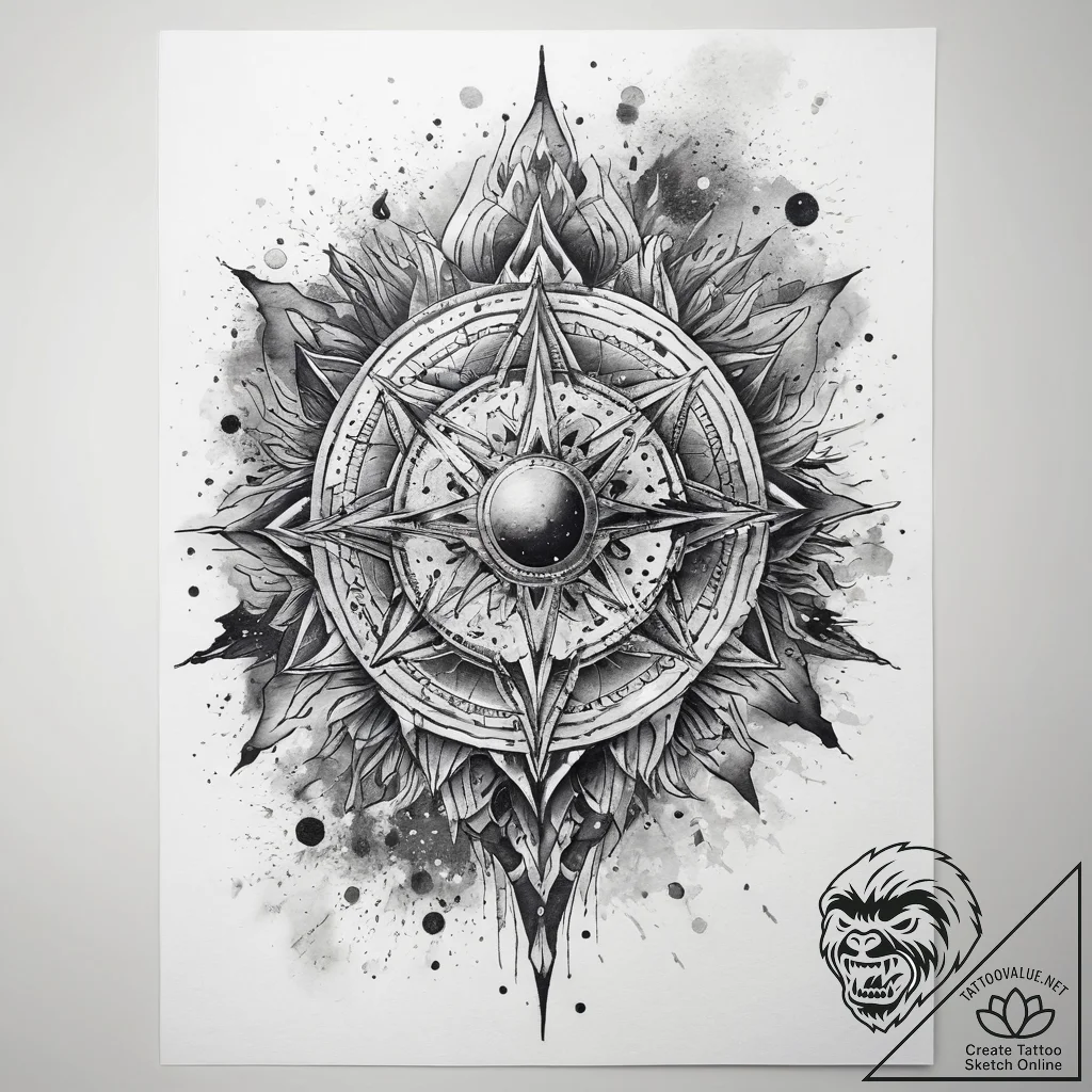 Tattoo sketch cosmic ground, tattoo sketch de... - tattoo sketch (№1759136695_0, 29.09.2025 09:04) — tattoovalue.net