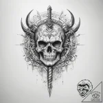 Tattoo sketch weapon – tattoo sketch (№1759136900_0, 29.09.2025 09:08) — tattoovalue.net