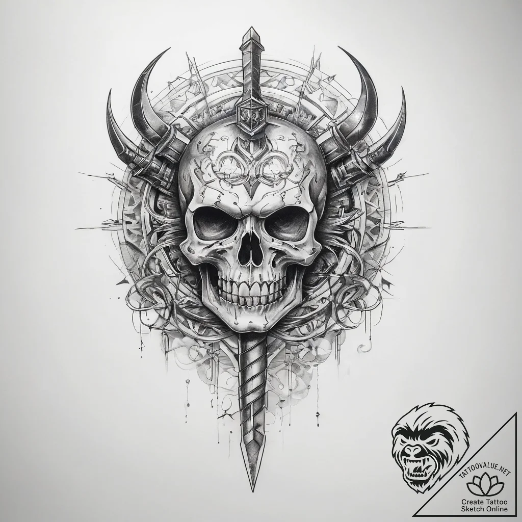 Tattoo sketch weapon - tattoo sketch (№1759136900_0, 29.09.2025 09:08) — tattoovalue.net