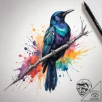 Tattoo sketch grackle, tattoo sketch design,… – tattoo sketch (№1759137097_0, 29.09.2025 09:11) — tattoovalue.net