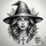 Tattoo sketch witch tattoo, artistic tattoo s… – tattoo sketch (№1759137924_0, 29.09.2025 09:25) — tattoovalue.net
