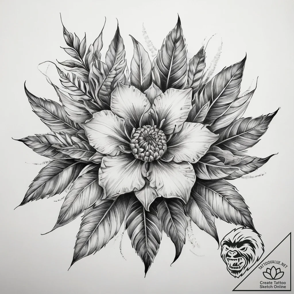 Tattoo sketch celosia, tattoo flash sheet des... - tattoo sketch (№1759138119_0, 29.09.2025 09:28) — tattoovalue.net
