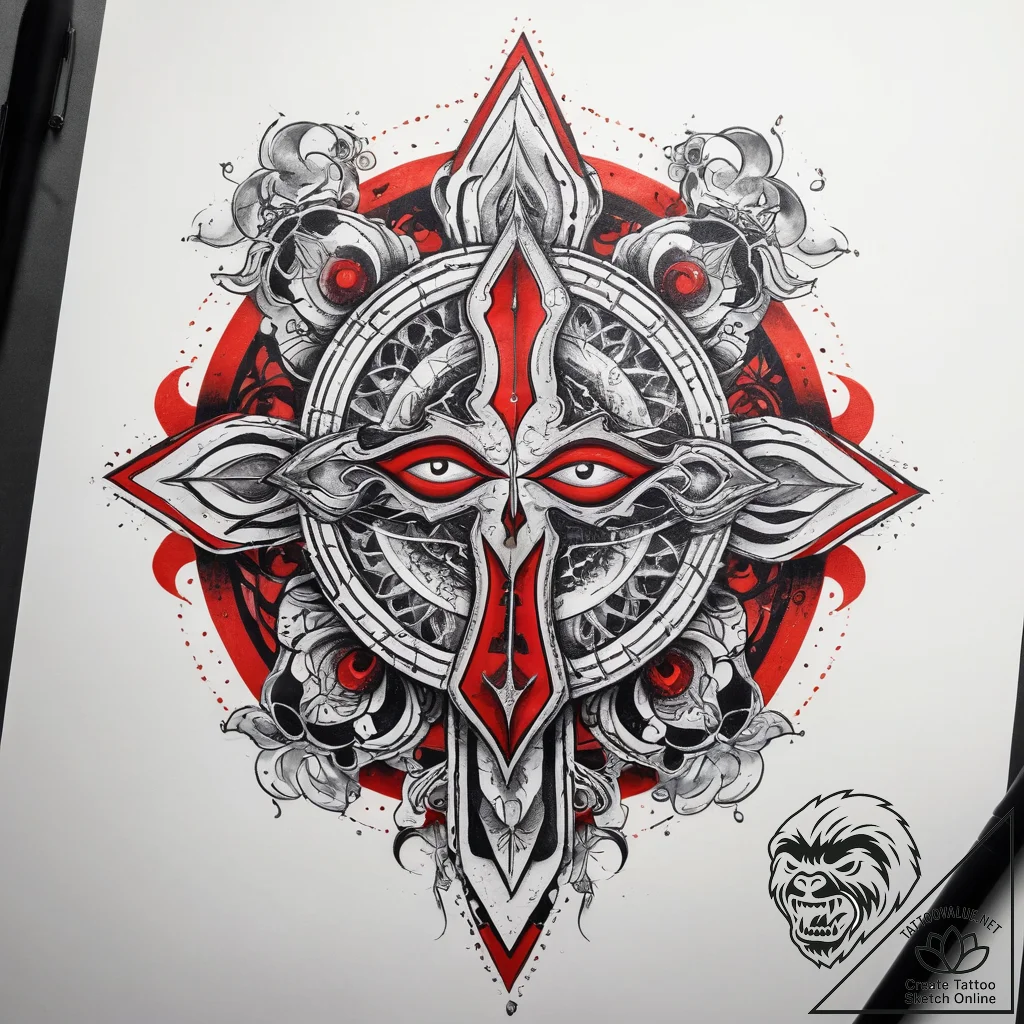 Tattoo sketch cosmic being, ink illustration... - tattoo sketch (№1759138898_0, 29.09.2025 09:41) — tattoovalue.net