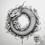 Tattoo sketch змея кусает себя за хвост, tatt… – tattoo sketch (№1759139091_0, 29.09.2025 09:44) — tattoovalue.net