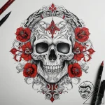 Tattoo sketch bone, ink illustration for tatt… – tattoo sketch (№1759139480_0, 29.09.2025 09:51) — tattoovalue.net