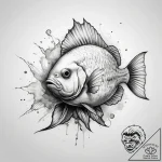 Tattoo sketch oscar fish – tattoo sketch (№1759140074_0, 29.09.2025 10:01) — tattoovalue.net