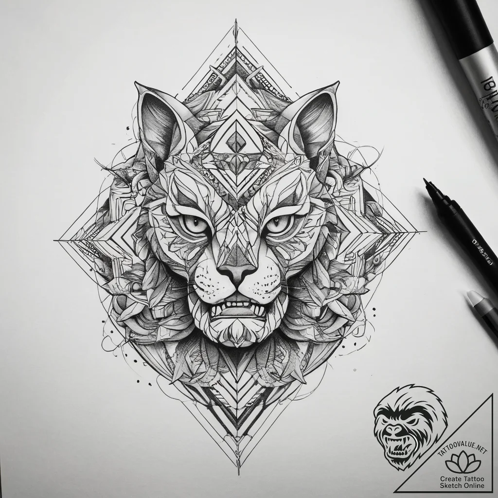 Tattoo sketch geometric song, tattoo sketch d... - tattoo sketch (№1759140272_0, 29.09.2025 10:04) — tattoovalue.net