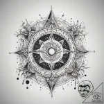 Tattoo sketch cosmic history – tattoo sketch (№1759140466_0, 29.09.2025 10:07) — tattoovalue.net
