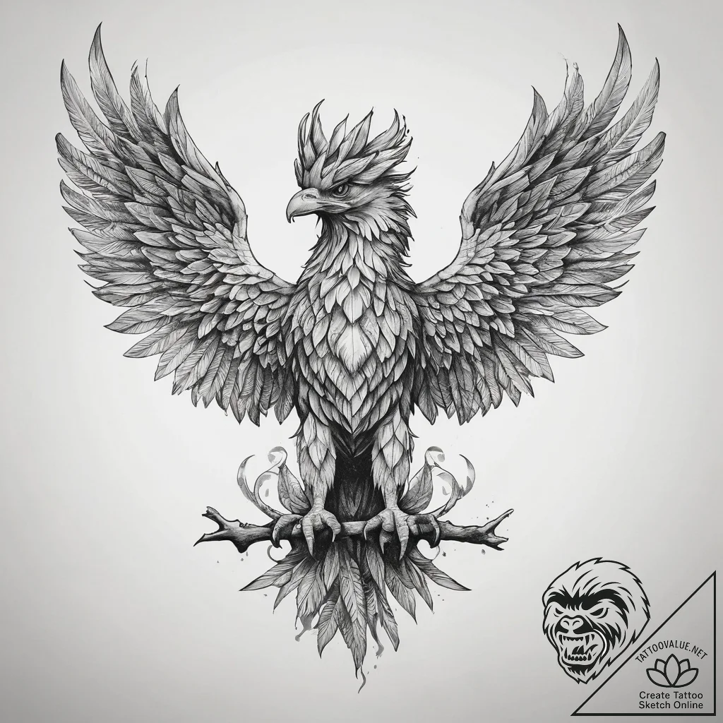Tattoo sketch узор в виде грифона, concept ar... - tattoo sketch (№1759141645_0, 29.09.2025 10:27) — tattoovalue.net