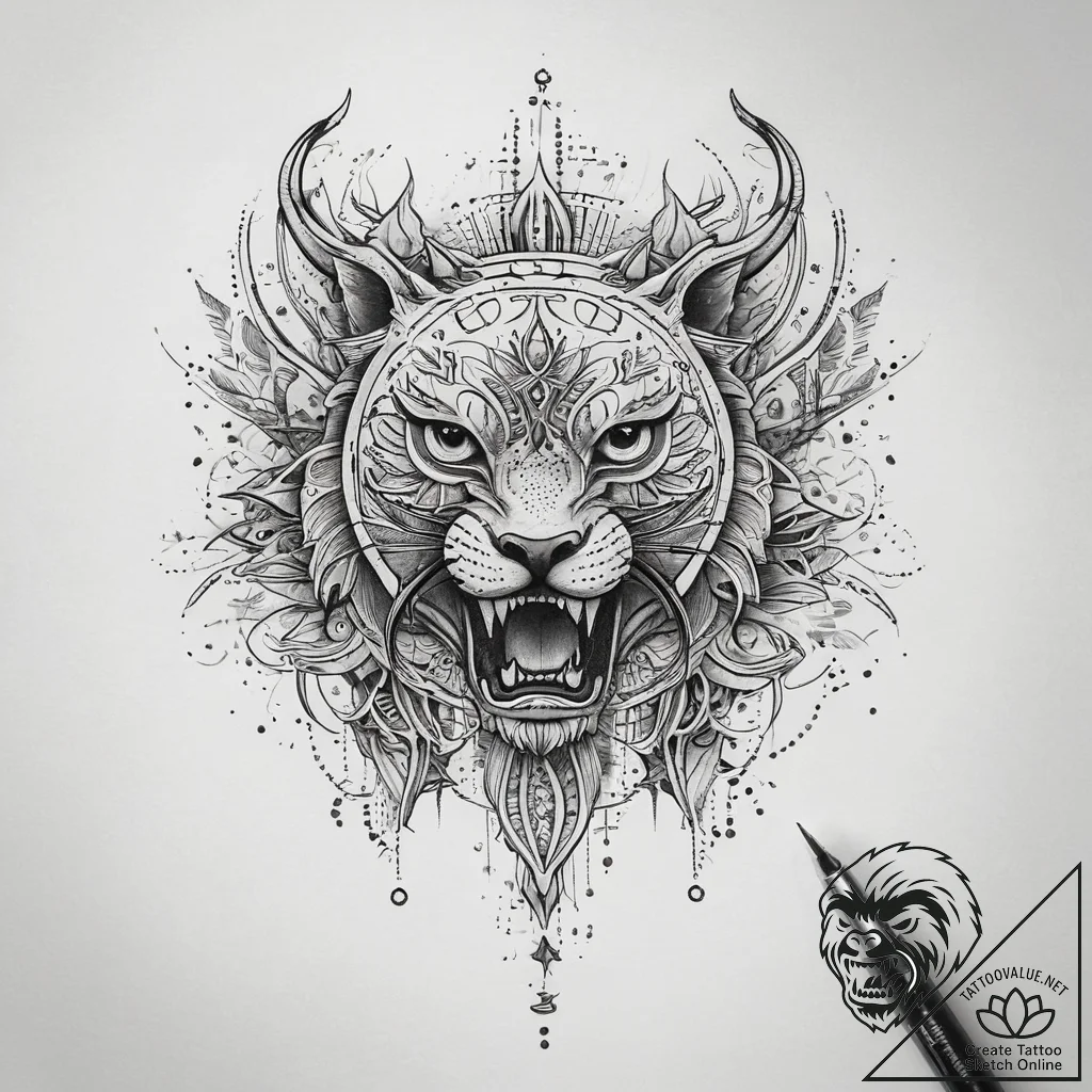 Tattoo sketch перо, ink illustration for tatt... - tattoo sketch (№1759141839_0, 29.09.2025 10:30) — tattoovalue.net