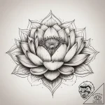 Tattoo sketch lotus flower, ink illustration… – tattoo sketch (№1759142807_0, 29.09.2025 10:46) — tattoovalue.net
