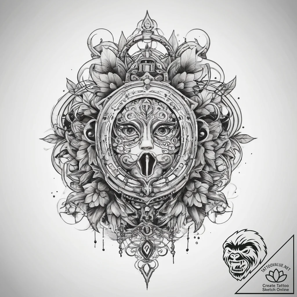 Tattoo sketch lock - tattoo sketch (№1759143388_0, 29.09.2025 10:56) — tattoovalue.net