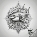 Tattoo sketch shark with a grenade, concept a… – tattoo sketch (№1759144166_0, 29.09.2025 11:09) — tattoovalue.net
